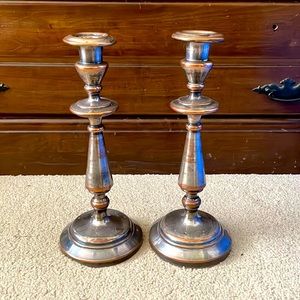 WMF Antique Silver Plated Tall Candle Holders Set Of 2 From The Brand WMF